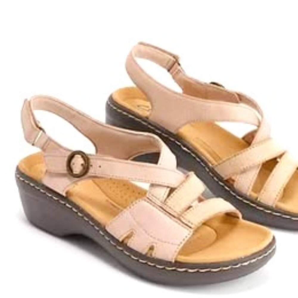 Clarks Collection Adjustable Leather Sandals -Merliah Bonita - all 3 pairs
